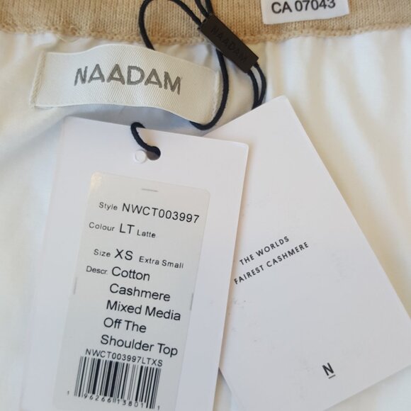 NAADAM ! Mixed Media Off The Shoulder Top  ( XS) - Picture 4 of 12